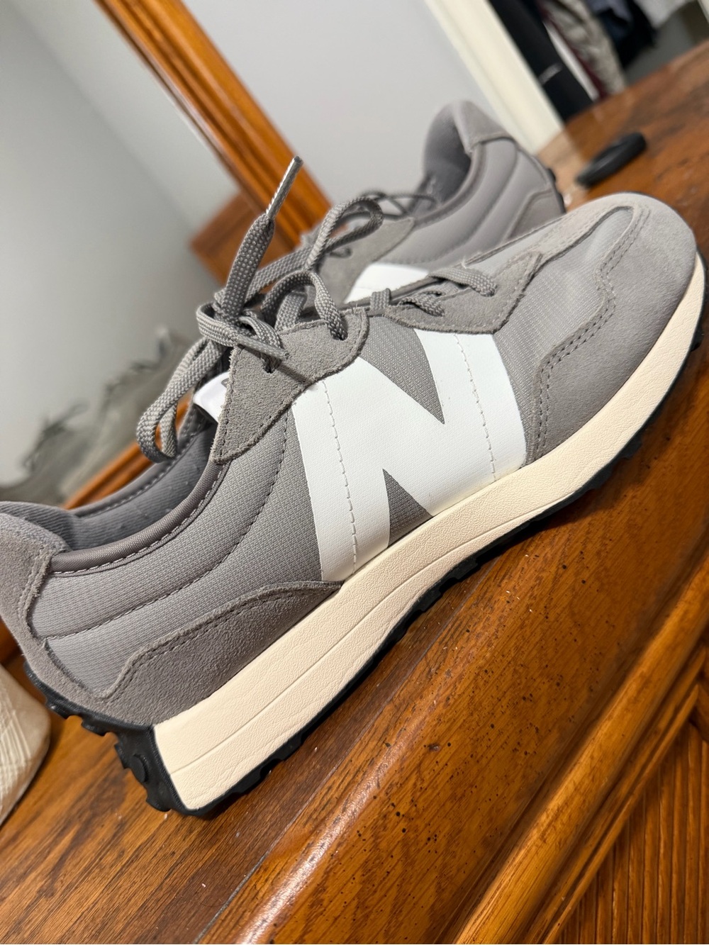 New Balance Gray and White Women's Athletic Sneakers